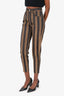 Fendi Vintage Brown/Black Striped Trousers Size 27