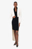 Naeem Khan White Silk Sequin Blazer With Tails Size P