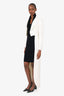 Naeem Khan White Silk Sequin Blazer With Tails Size P