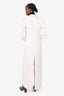 Naeem Khan White Silk Sequin Blazer With Tails Size P