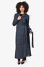 Ms Min Navy Tweed Robe-style Coat Size 2