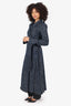 Ms Min Navy Tweed Robe-style Coat Size 2