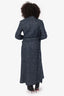 Ms Min Navy Tweed Robe-style Coat Size 2