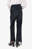 R13 Black Denim Distress Straight Leg Jeans Size 27