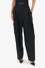 The Frankie Shop Black Cargo Style Trousers Size L