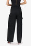The Frankie Shop Black Cargo Style Trousers Size L