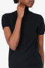 Louis Vuitton Black Cashmere Short Sleeve Turtleneck Sweater Size S