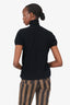 Louis Vuitton Black Cashmere Short Sleeve Turtleneck Sweater Size S