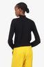 Louis Vuitton Black Cashmere "Dot" Long Sleeve Turtleneck With Back Zip Size M