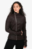 Rick Owen's Mahogany Leather 'Gary Jacket' Women's Size XL