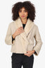 Louis Vuitton Cream Mink Shearling Reversible Coat Estimated Size 40