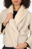 Louis Vuitton Cream Mink Shearling Reversible Coat Estimated Size 40