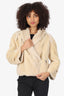 Louis Vuitton Cream Mink Shearling Reversible Coat Estimated Size 40