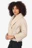 Louis Vuitton Cream Mink Shearling Reversible Coat Estimated Size 40