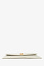 Saint Laurent Cream Leather 'Uptown' Pouch Clutch