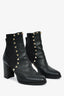 Valentino Black Leather Rockstud Chelsea Boots Size 38.5