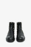 Valentino Black Leather Rockstud Ankle Boots Size 37.5