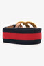Gucci Black/Navy/Red Leather GG Marmont Belt Size 90