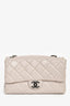 Pre-Loved Chanel™ 2014 Light Taupe Aged Calfskin Leather Jumbo Single Flap