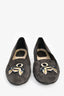 Christian Dior Grey Suede Bee Graphic Ballet Flats Size 41