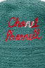 Pre-Loved Chanel™ Green Terry Cloth Sequin/Crystal Embellished Bucket Hat Size S