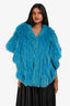 Vintage Blue Fur Scarf