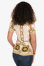 Versace Beige/Yellow Baroque Print Short Sleeve T-Shirt Size 40