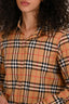 Burberry Beige Tartan Printed Button Up Shirt Size 8 US
