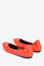 Hermes Orange Patent Ballet Flats Size 36.5