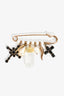 Dolce & Gabbana Gold Toned Safety Brooch with Charms