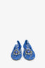 Dolce Gabbana Blue Lace Crystal Flats Size 36