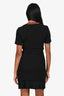 Sandro Black Trim Detailed Pleated Mini Dress Size 34 FR