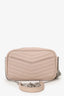 Saint Laurent Light Pink Grained Leather Mini Lou Camera Bag