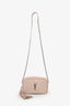 Saint Laurent Light Pink Grained Leather Mini Lou Camera Bag