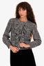 Pre-Loved Chanel™ 2019 Grey Ruffled Tweed Jacket Size 34