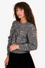 Pre-Loved Chanel™ 2019 Grey Ruffled Tweed Jacket Size 34