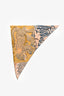 Hermès Yellow/Navy Cashmere 'Jan Bajtlik' Triangle Scarf