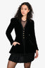 Pre-Loved Chanel™ Vintage Black Velvet Jacket with Gold Buttons Size 38