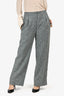 Valentino Vintage Grey Alpaca Wide Leg Trousers