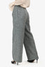 Valentino Vintage Grey Alpaca Wide Leg Trousers
