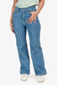 Veronica Beard Blue Striped Denim 'Crosbie' Jeans Size 27
