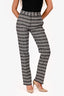 Victoria Beckham Black/White Plaid Wool Trousers Size 4