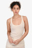 Gabriela Hearst Cream Ribbed Wool Tank Top Size XS