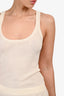 Gabriela Hearst Cream Ribbed Wool Tank Top Size XS