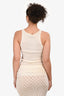 Gabriela Hearst Cream Ribbed Wool Tank Top Size XS