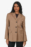 S'Max Mara Camel Brown Cotton Blazer Size 4