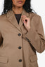 S'Max Mara Camel Brown Cotton Blazer Size 4