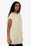 Dries Van Noten Beige Cashmere/Wool Cable Knit Sleeveless Oversized Top Size S