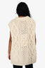 Dries Van Noten Beige Cashmere/Wool Cable Knit Sleeveless Oversized Top Size S