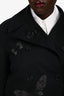 Valentino Black Embroidered Butterfly Trench Coat Size 4